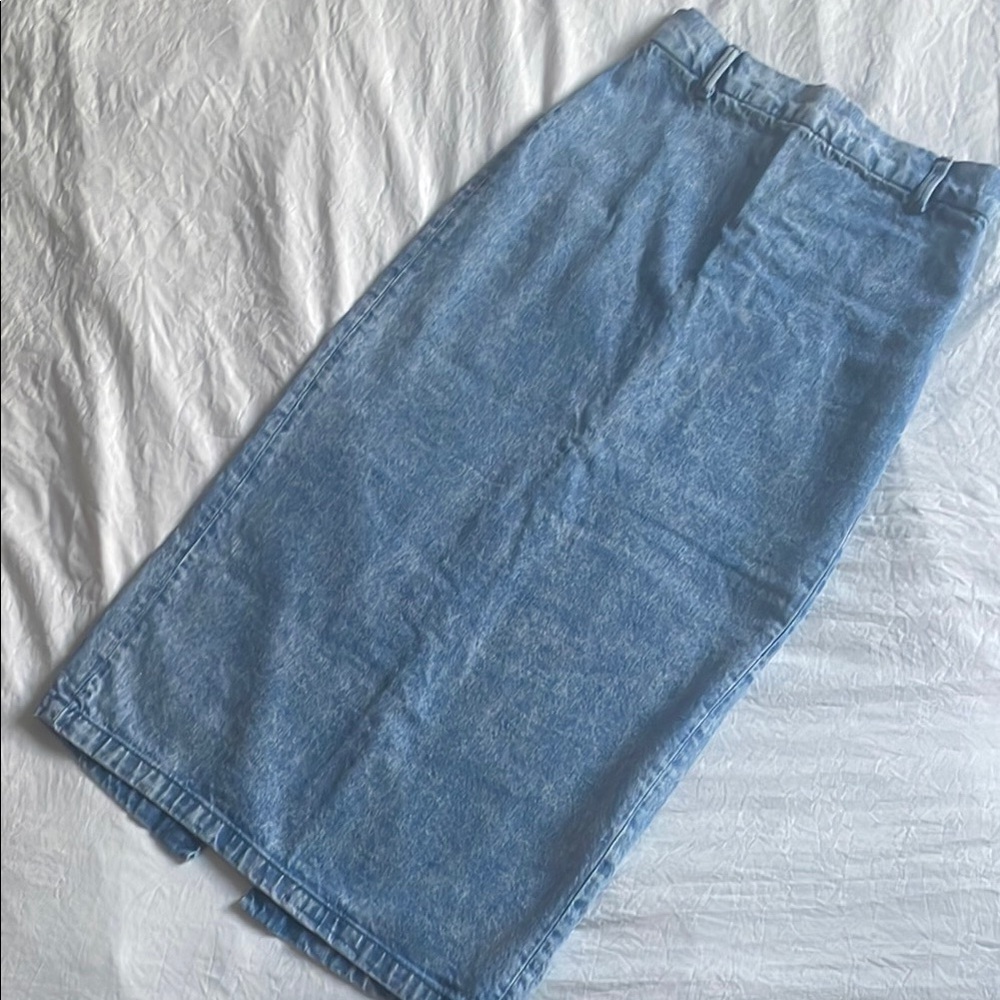 Zara Blue Midi Pencil Skirt
